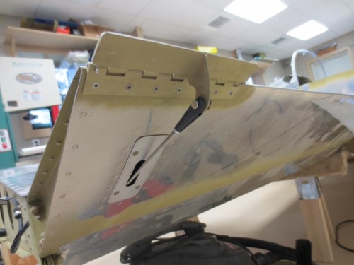 Aileron trim tab installed