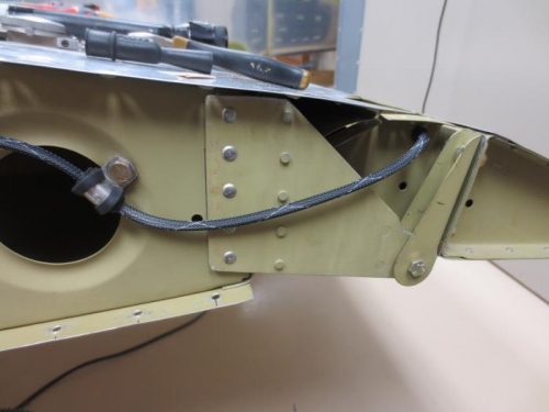 Trim wire full down aileron