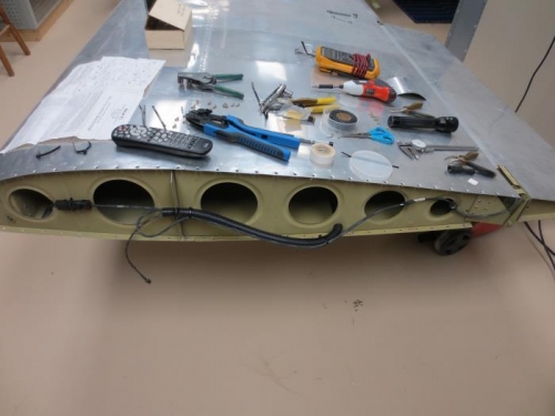 Wiring complete on left wingtip