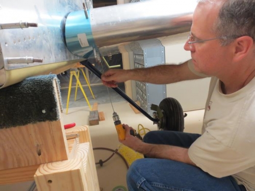 Drilling holes for fairing attachment