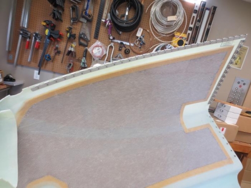 Lower right side hinge installed