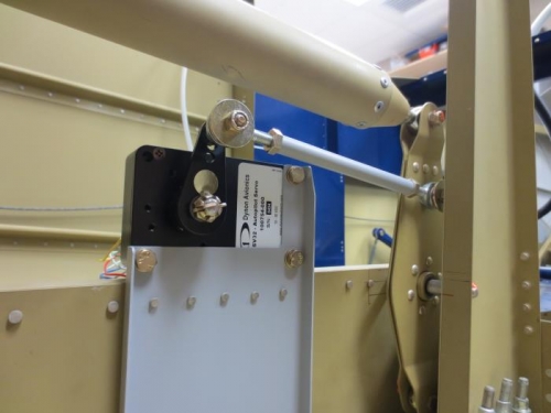 Installed elevator servo side view