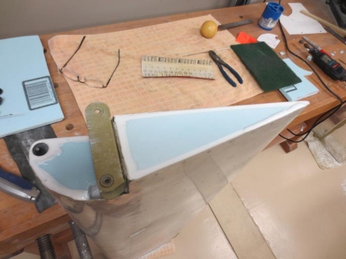 Still working on sealing ends of control surfaces