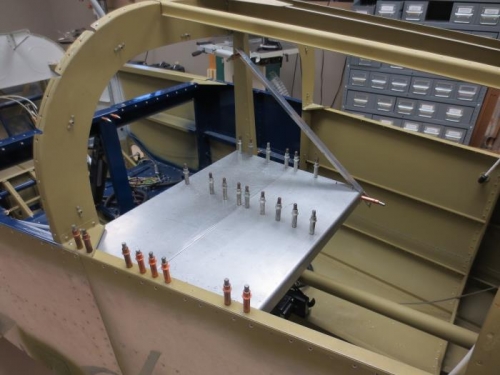 Rear avionics shelf trial fit