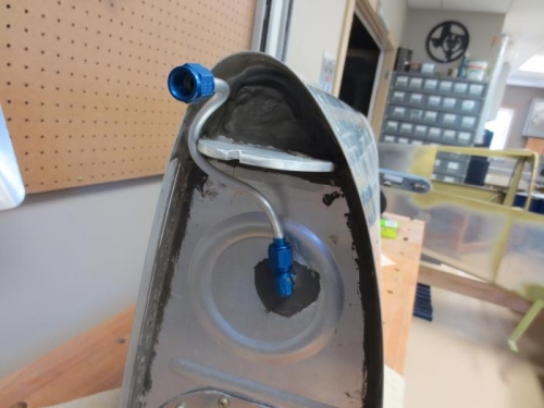 Right fuel vent line installed