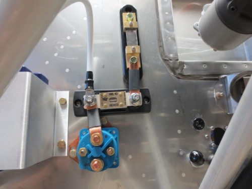 Installed electrical components right side view