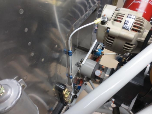 Installed backup alternator wire