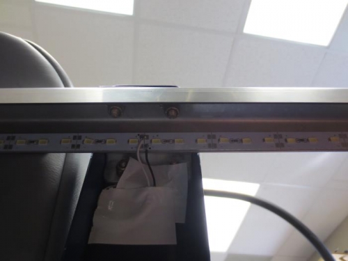 Underside view of LED lights