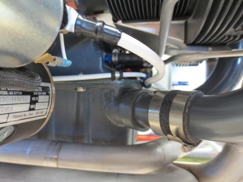 Main alternator cable routing front