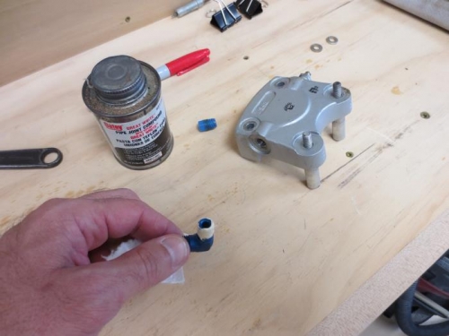 Assembling brake fittings