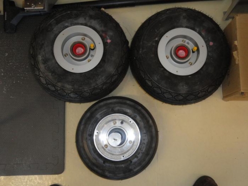 Wheels and tires assembled