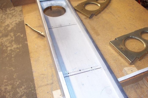 Laying out rib holes in spar