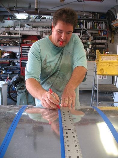 Laying out the rivet lines