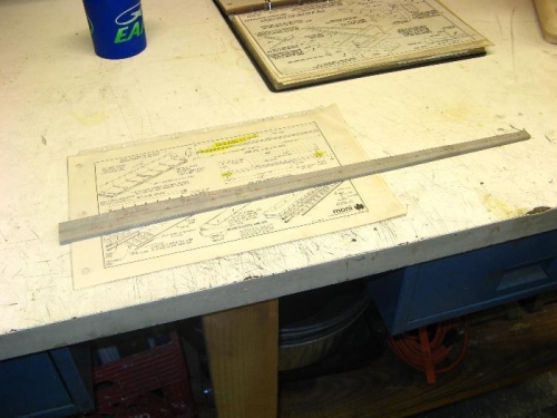 Rear spar tang on drawing