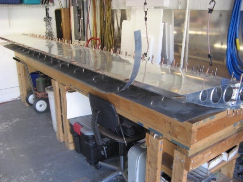 Separating skin to trim T.E.