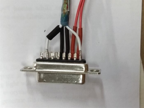 Close up of first six wires