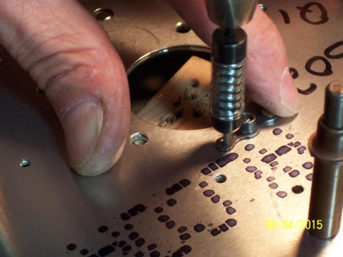 Drilling rivet holes for the nutplates.