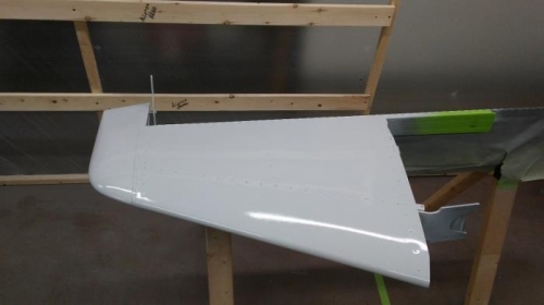 Vertical Stabilizer Painted Light Gray