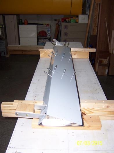 Right Aileron Mounted in Fixturing for Remaining Drilling