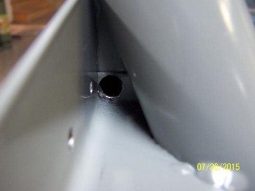 Rear Access Hole Inside the Upper Right Splice Tab
