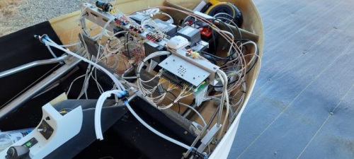 Rough tubing layout across cockpit