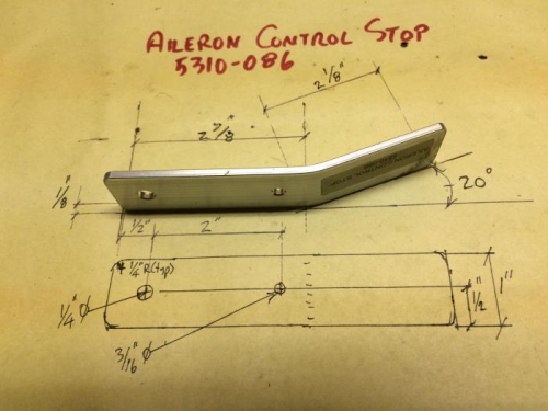 Aileron control stop sketch