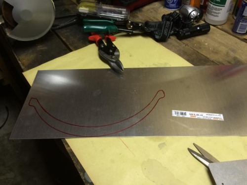 Making backing plate for Hull Side Reinforcement Plate