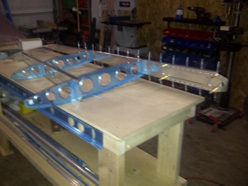 Skeleton clecoed together