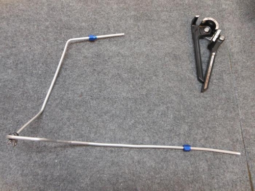 Left Brake Line bent.