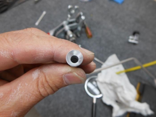 Checking my work up close for imperfections.