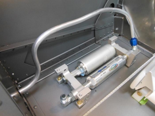 Fuel filter to fuel pump line.