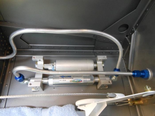 Fuel pump to engine fuel line.