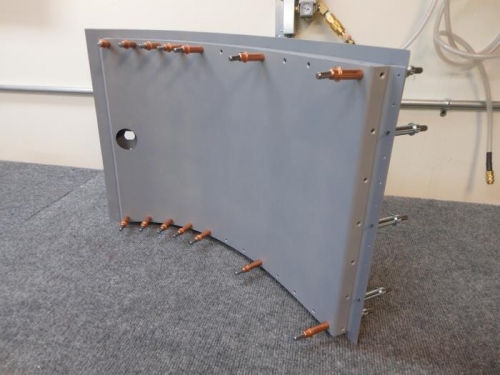 Baggage door ready for riveting.
