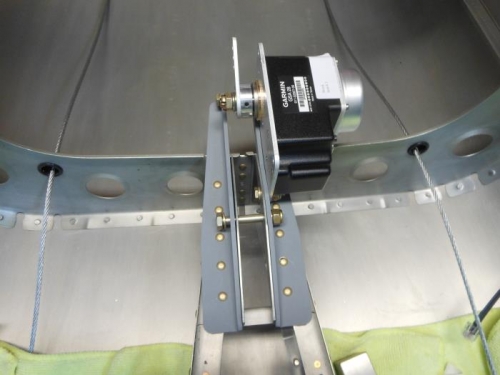 10 Rivets driven to secure the servo bracket.