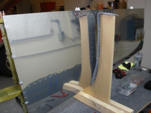 Top side of HS skin riveting complete.