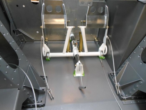 Rudder pedal temporarily mounted.