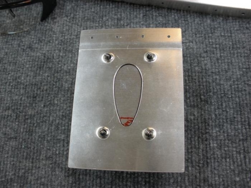 Need to cut hole for mast in spacer.