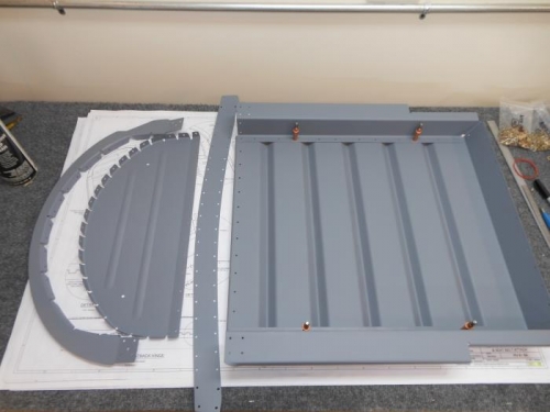 Rear seat parts primed