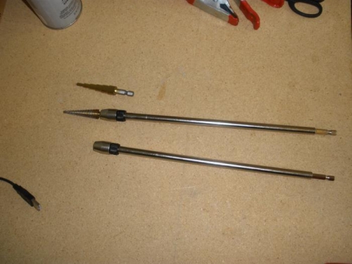 Drill extensions from Harbor Freight.