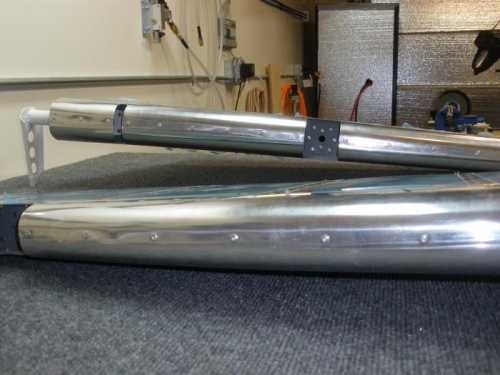 Elevator leading edge rollled and riveted.