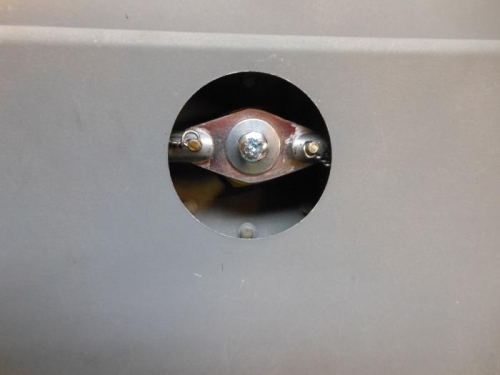 Locking pins attached and safety wired.