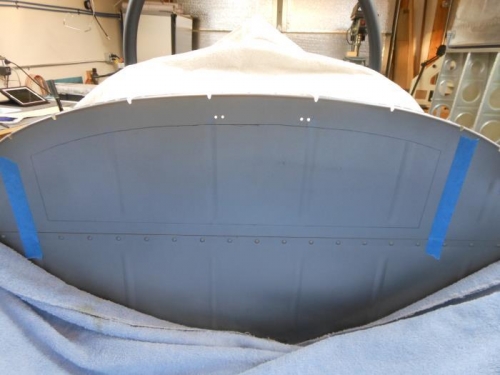 Access cutout marked on bulkhead.