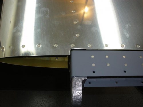 Counterbalance clear the stabilizer skin.