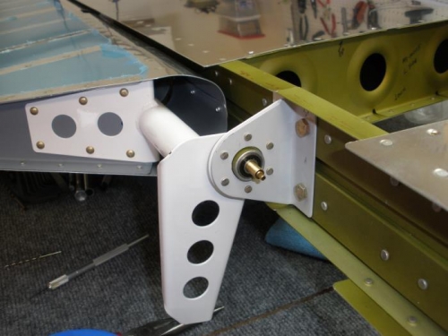 Protective bushing in place for drilling.