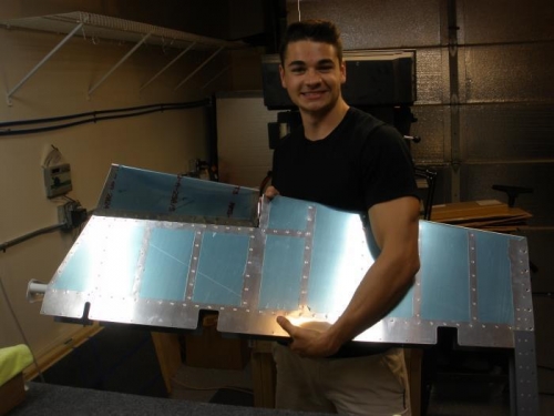 Left elevator almost complete.