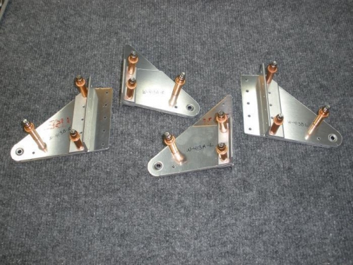 Brackets labeled and assembled in the correct configuation.