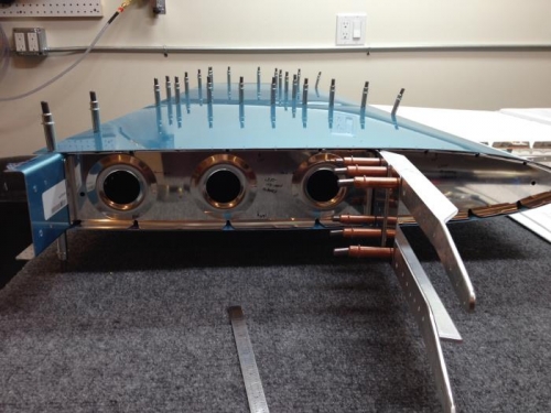 Inboard rib temporarily in place to have holes marked