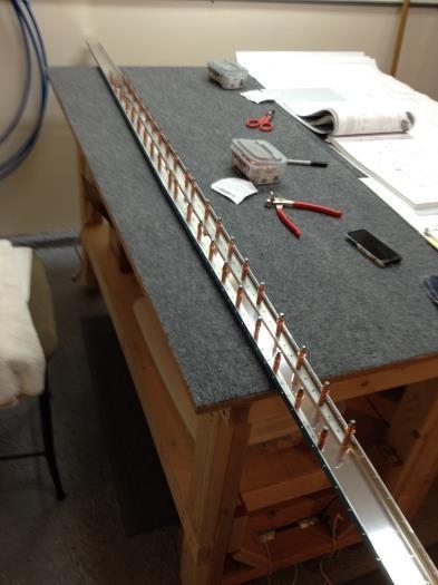 Match drilling aft spar and reinforcement bars