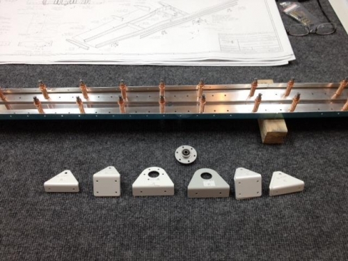 ready to match drill hinge brackets in place