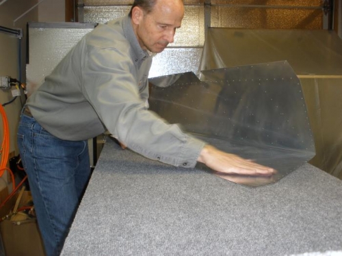 Scuffing the surfaces with a scotchbrite pad.